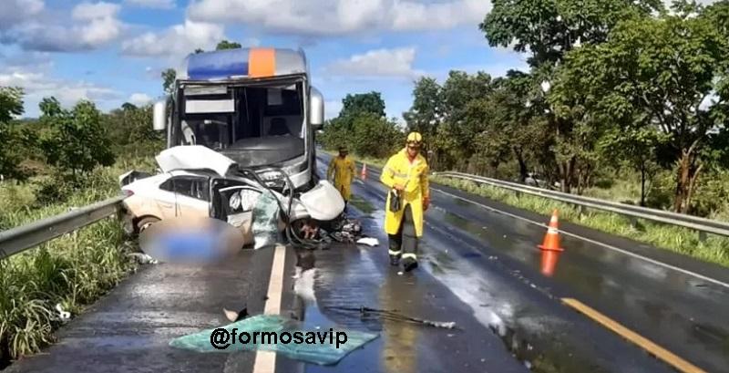 Grave acidente na BR 020 entre os municípios de Alvorada do Norte e Santa Maria deixa cinco mortos