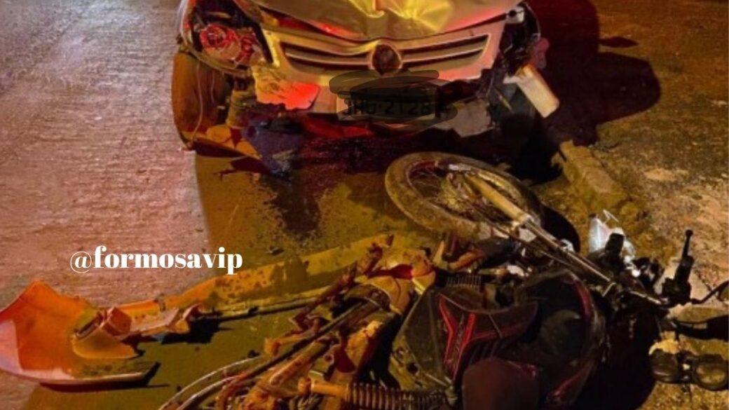 Grave acidente no Jardim Oliveira deixa condutor da moto com graves ferimentos