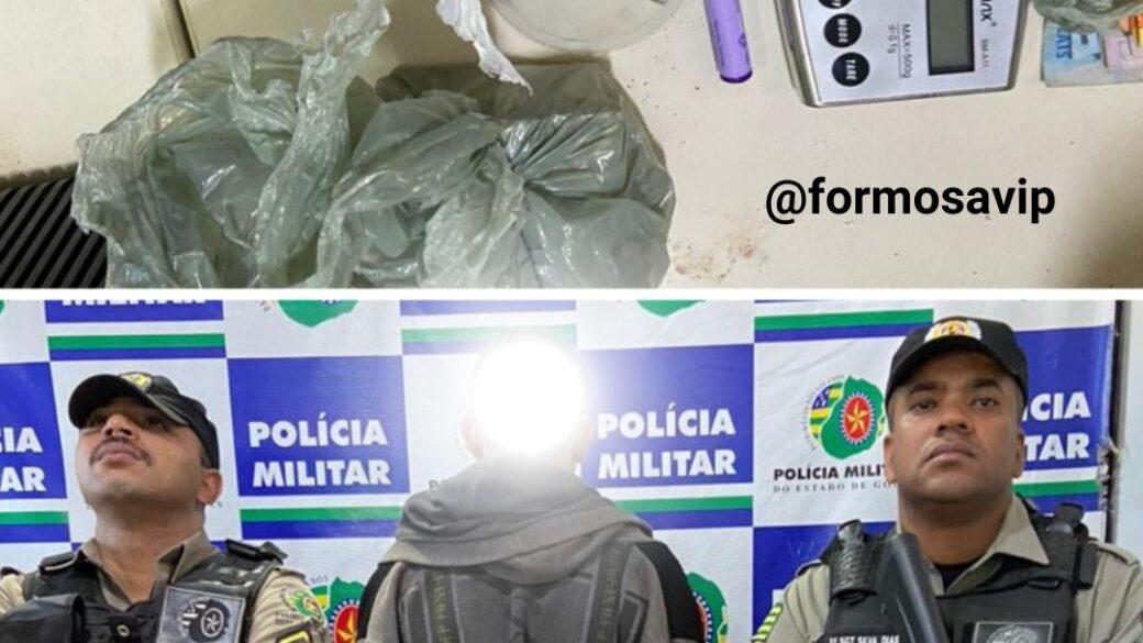 Policia Militar apreende de drogas no Bairro São Benedito, após acompanhamento ao suspeito