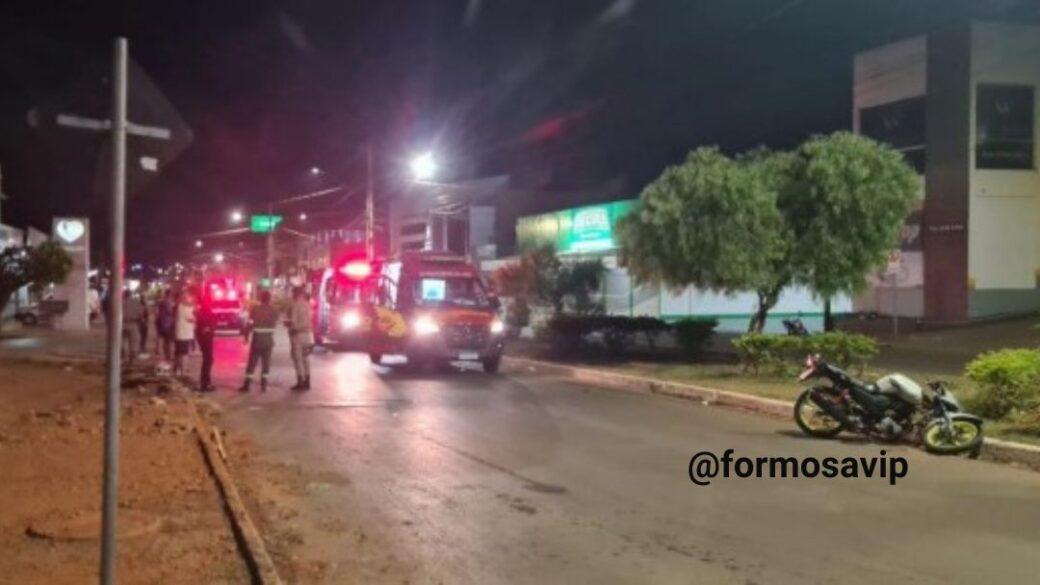 Grave acidente carro e moto na avenida Brasília com avenida Formosa